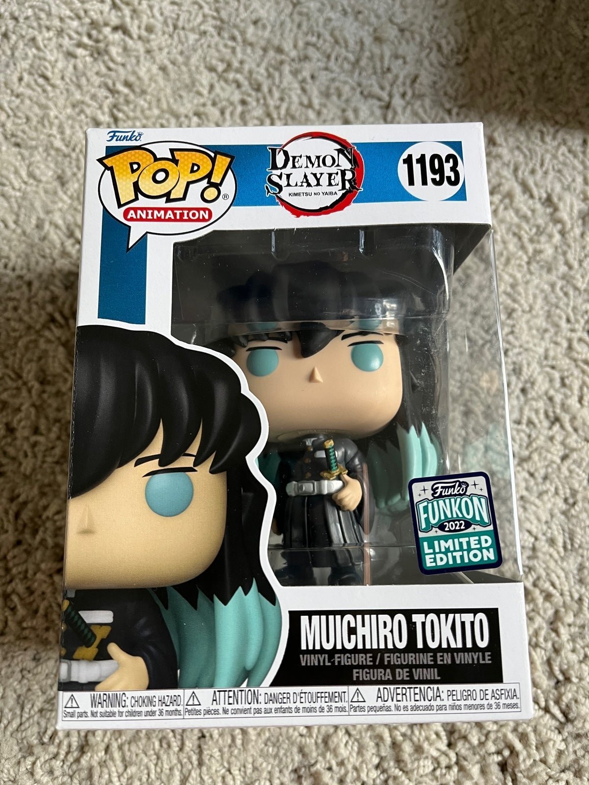 Funko Pop! Demon Slayer 1193 Muichiro Tokito Figure Funkon MINT WT HARD STACK✅