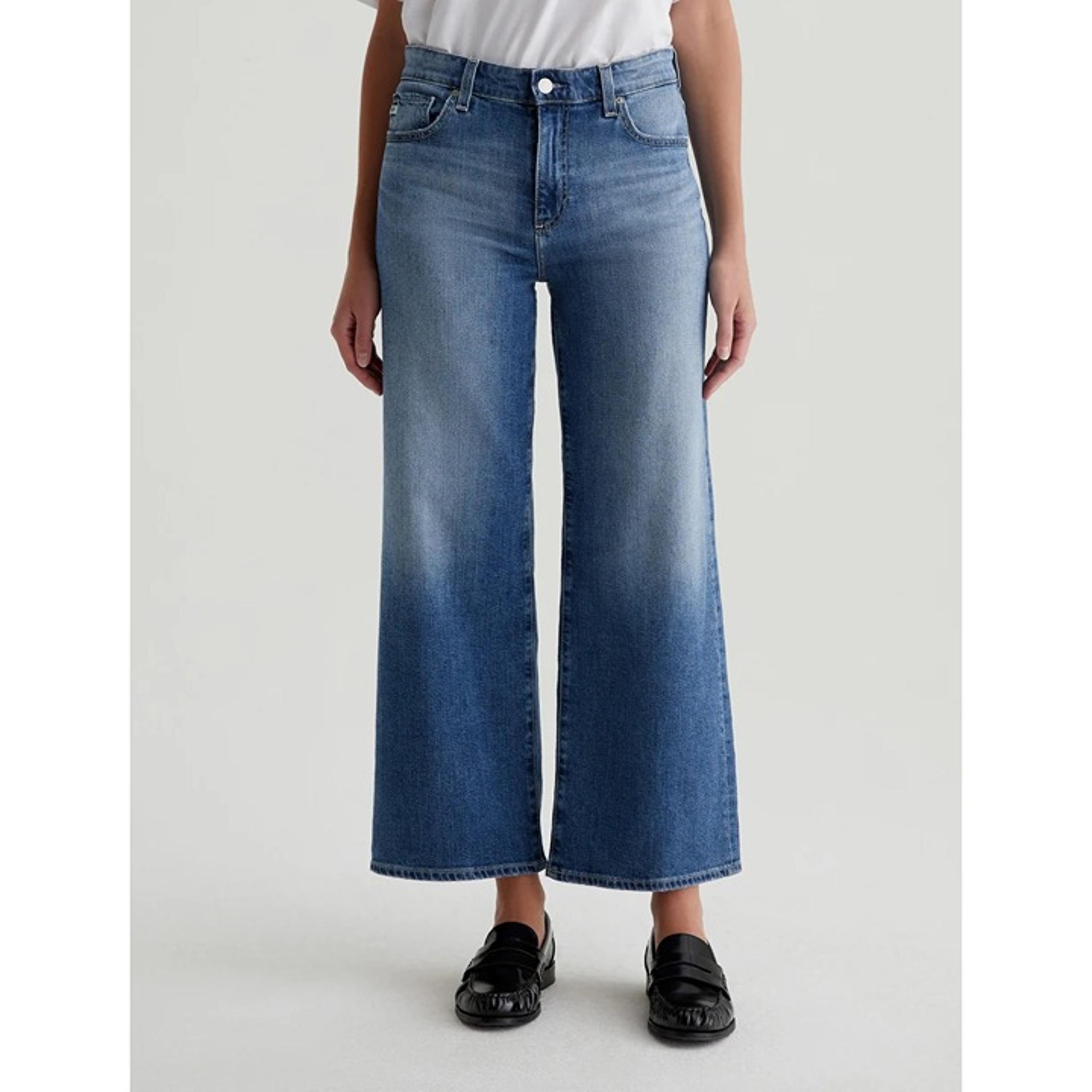 Saige Wide Leg Crop Jeans Womens Size 27 Stretch Denim - AG Adriano Goldschmied