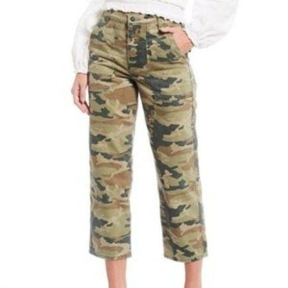 NWT Free People Remy Camo Print Wide Leg