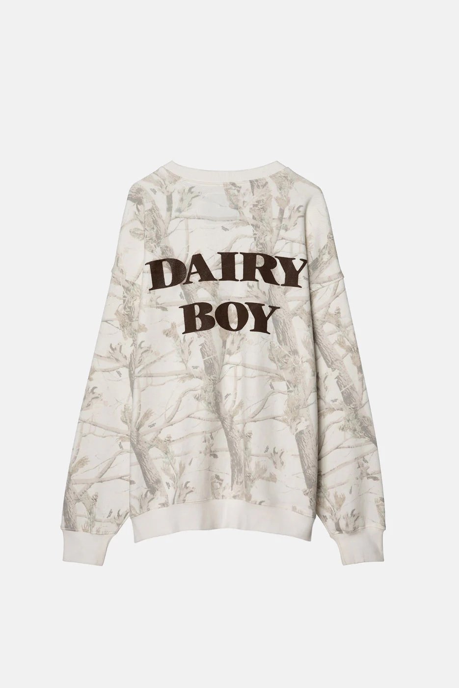 Dairy Boy Oversized Crewneck Woodland Camo Teddy