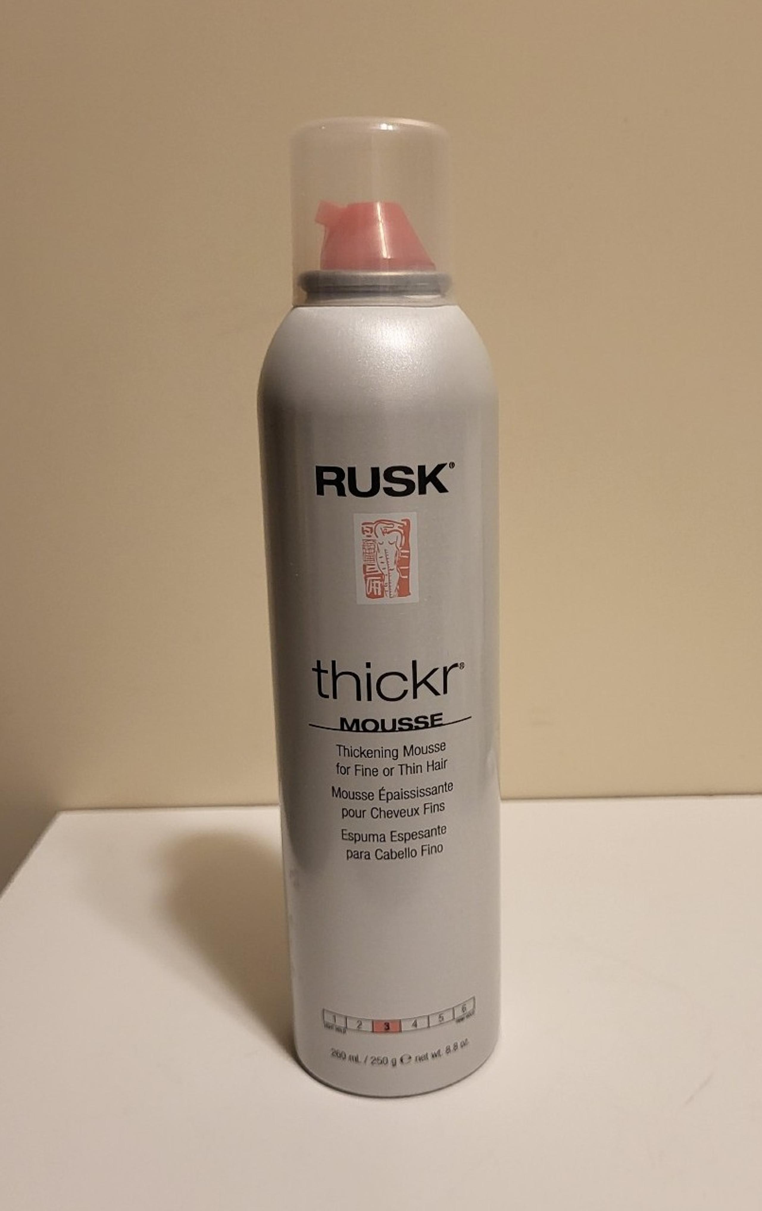 Brand New Rusk Thickr Thickening Mousse 8.8 oz. Full Size MSRP $17.50