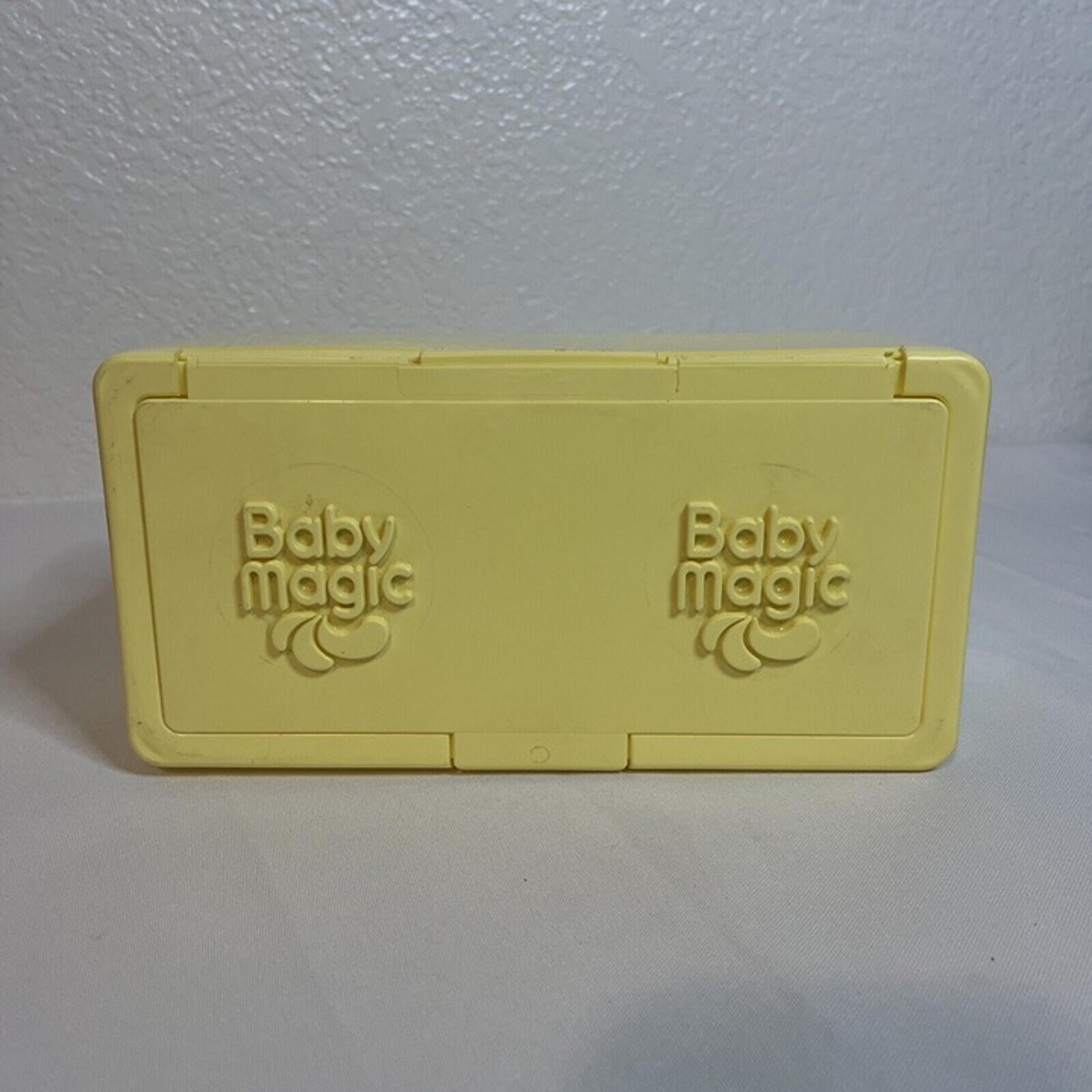 Vintage Baby Magic Wipes Yellow Box Prop Movies Empty
