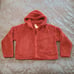 Victoria's Secret PINK Teddy Full Zip Hoodie Jacket Burnt Orange Size Large