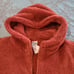 Victoria's Secret PINK Teddy Full Zip Hoodie Jacket Burnt Orange Size Large