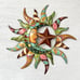 Celestial Metalwork Sun Moon Stars Painted Large Metal Wall Hanging Decor Boho