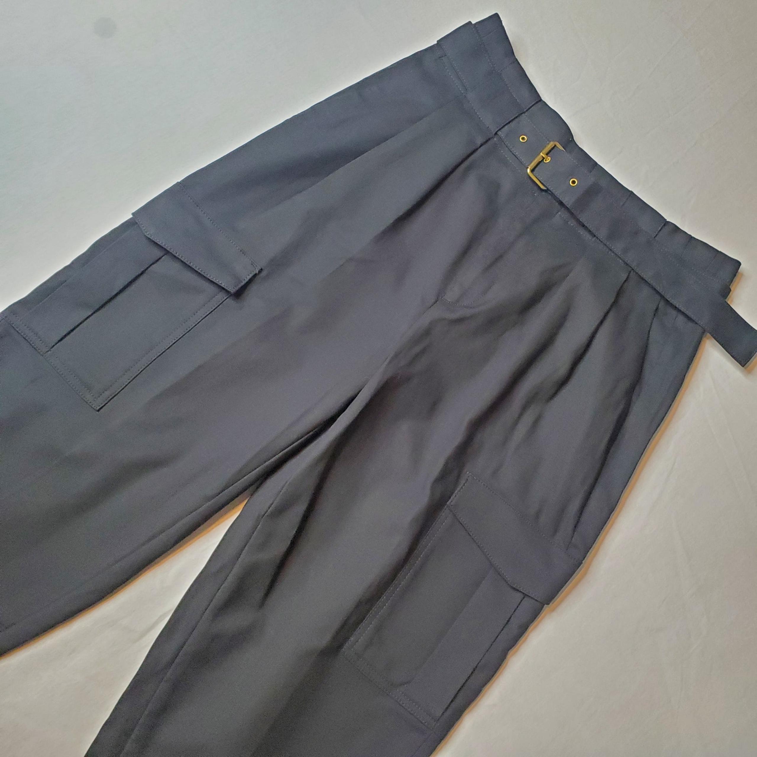 Banana Republic Women's Size 10S NWT Voyage Cargo Pant Belted Black 860432
