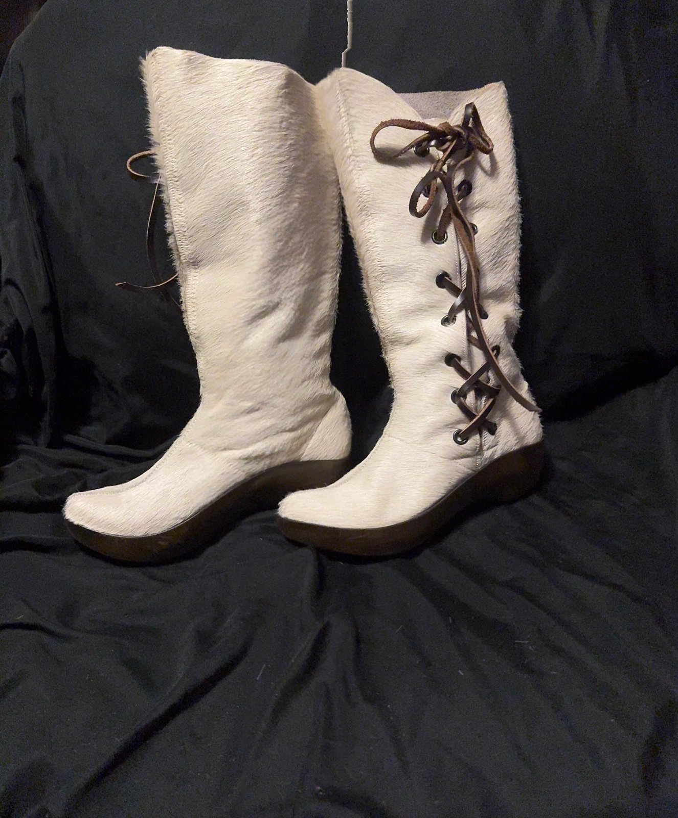 Robert Clergerie Vintage Goat Fur Boots- Winter White - Size 6