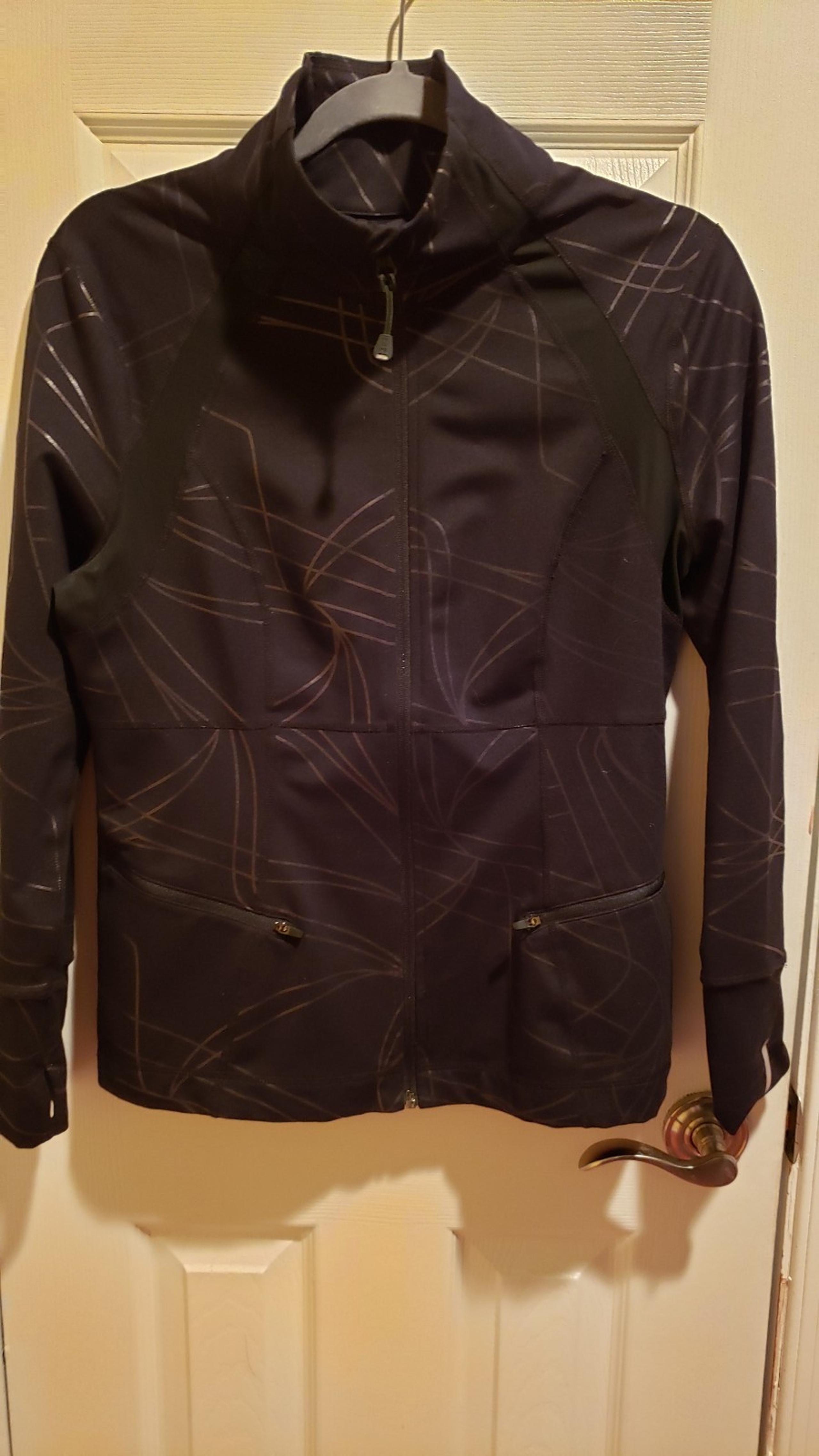 Zella Women's Black Athletic Jacket Full Zipper With See Through Cutouts