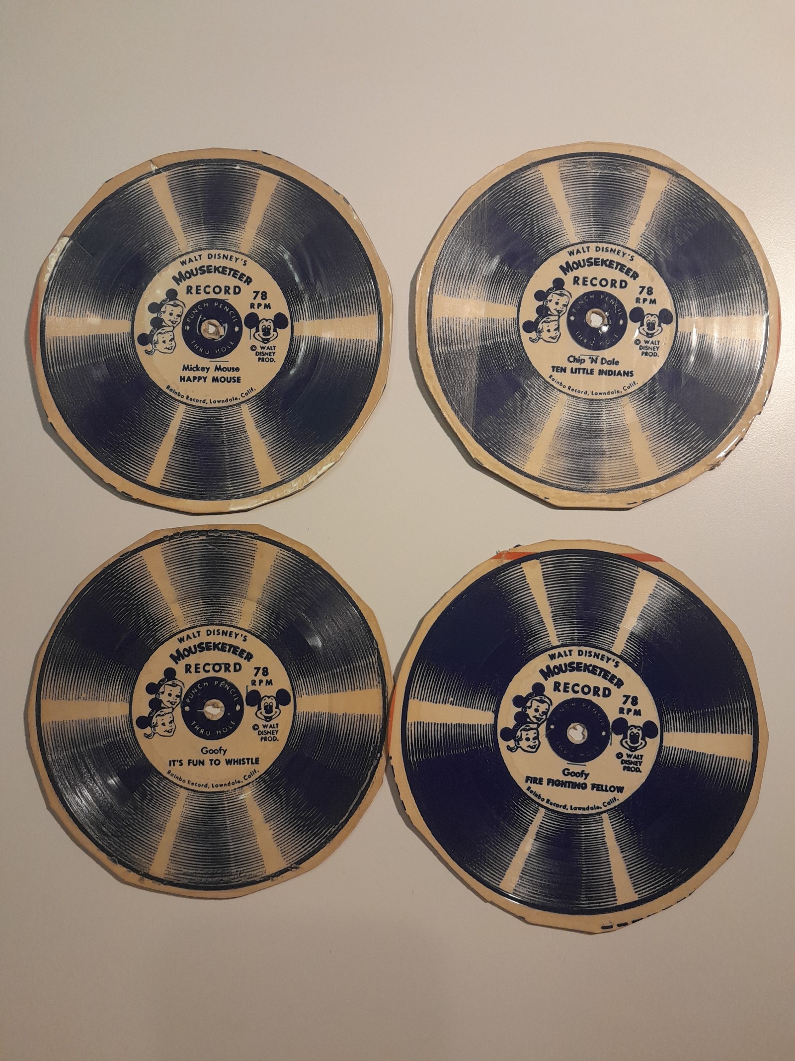 Disney Vintage 78rpm records
