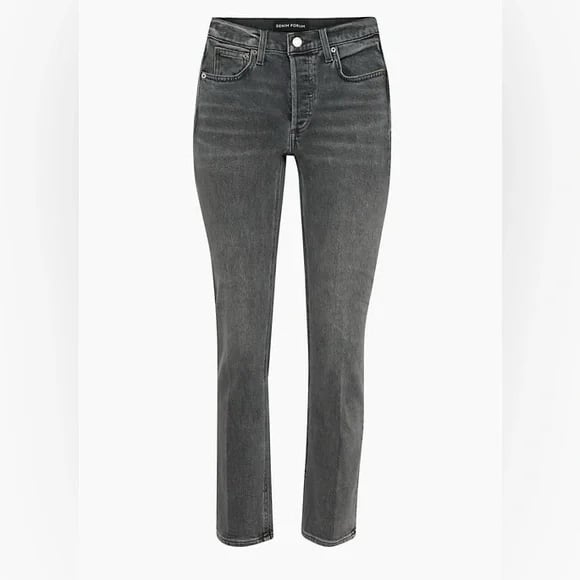 Aritzia Denim Forum THE ARLO HIGH RISE STRAIGHT 28L Color: SMOKY SHADOW