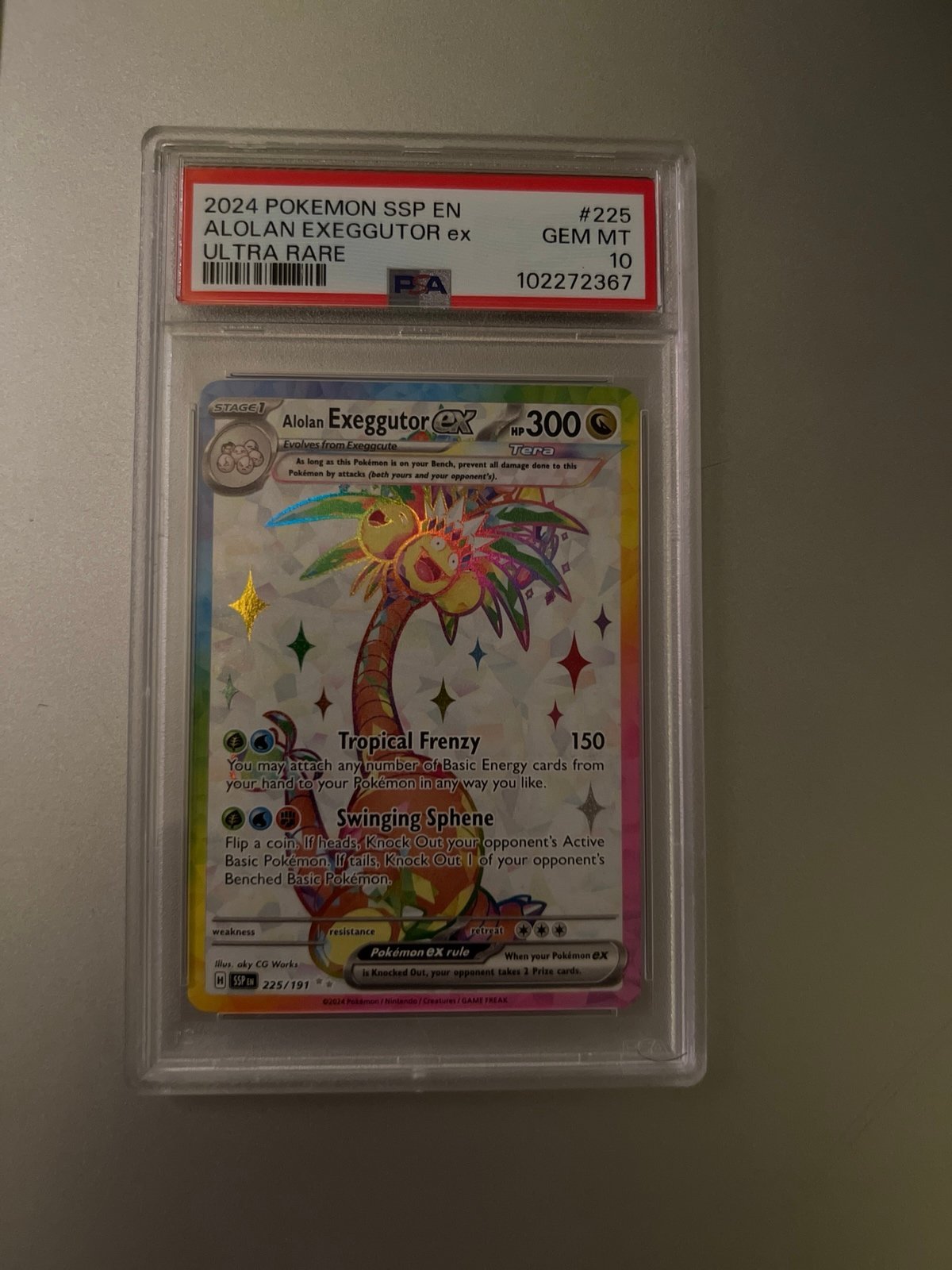Alolan Exeggutor ex psa 10