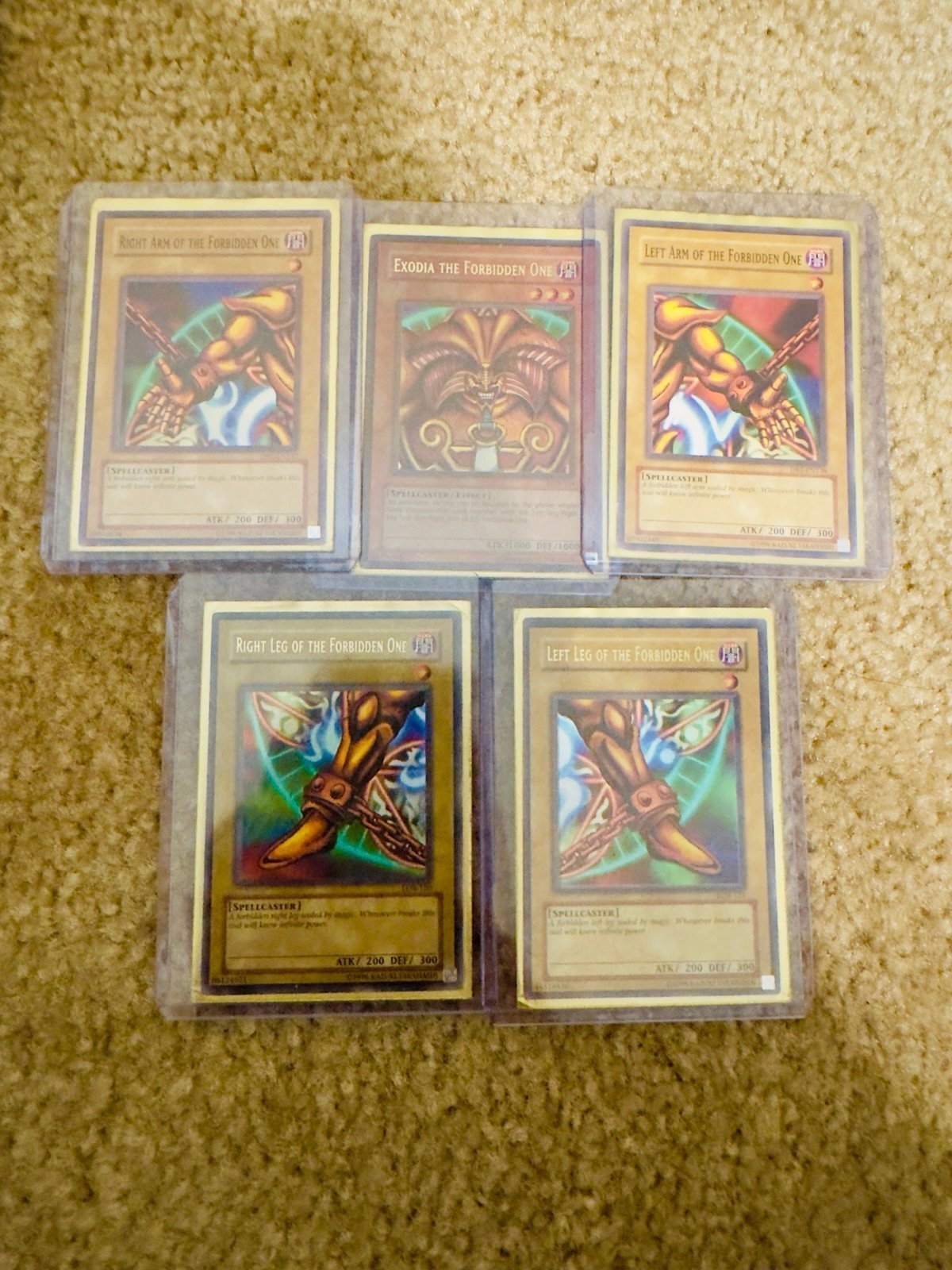Yu-Gi-Oh! Cards: Exodia The Forbidden One - Complete 5 piece Set