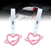 NEW 2PCS SPACE HEART PINK JDM TSURIKAWA RING White Handle Strap Drift Charm