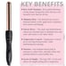 FoxyBae 25mm Black Curling Wand with Rose Gold Colored Barrel