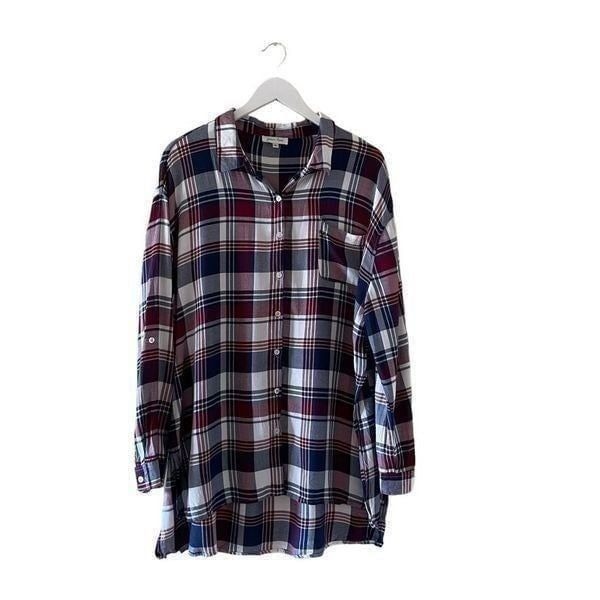 Grace & Lace Viscose Rolling Sleeves Asymmetrical Casual Button-Down Collar Adju