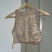 Two piece prom dress, Golden pearl embellished Top & white/tan lace skirt size 4