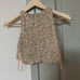 Two piece prom dress, Golden pearl embellished Top & white/tan lace skirt size 4
