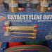 Uniweld oxygen acetylene torch kit with cylinders and case