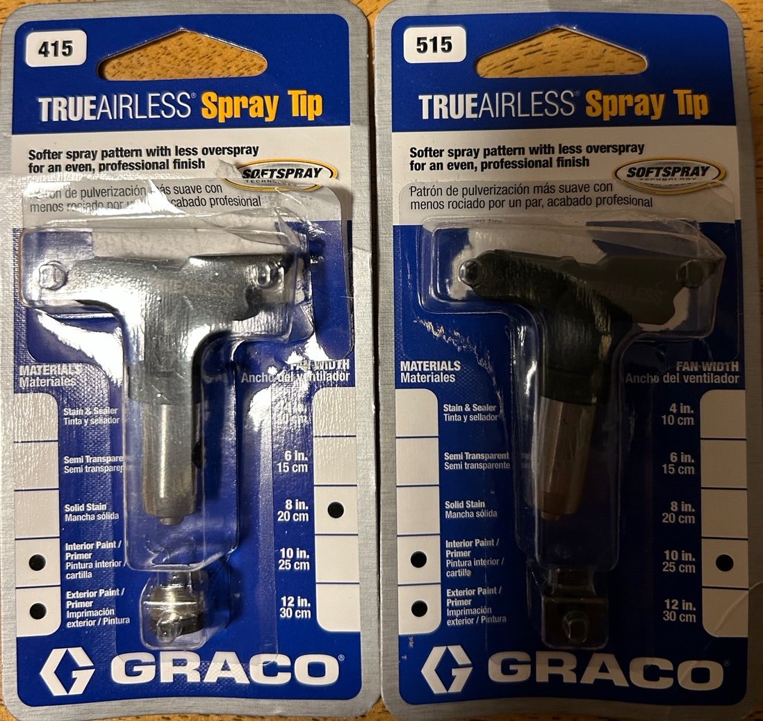 (2)Graco True Airless Sray Tips #415 and 515 Brand New