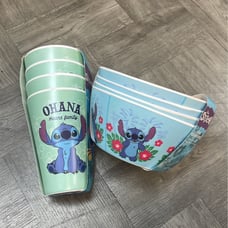 Disney Stitch Melamine Bowls & Plates Set