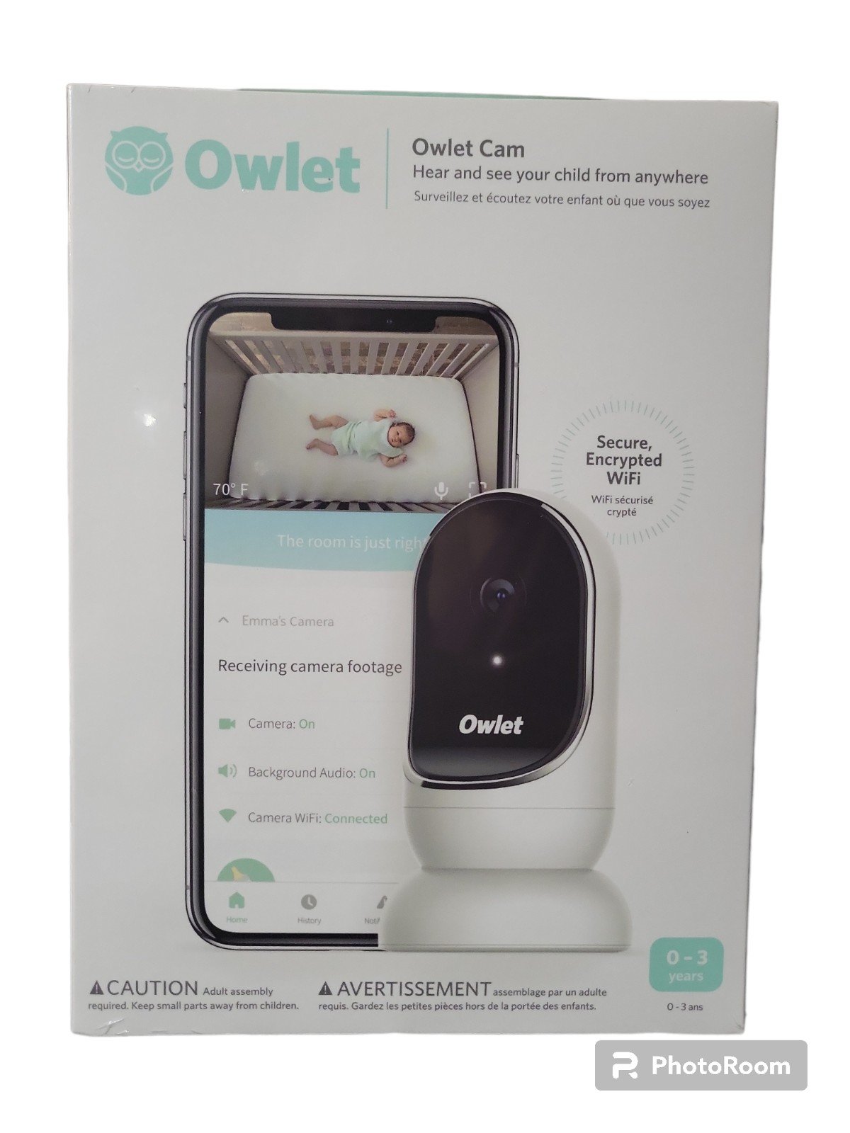 Owlet Baby Camera Video Night Monitor with HD Night Vision Live Stream Anywhere