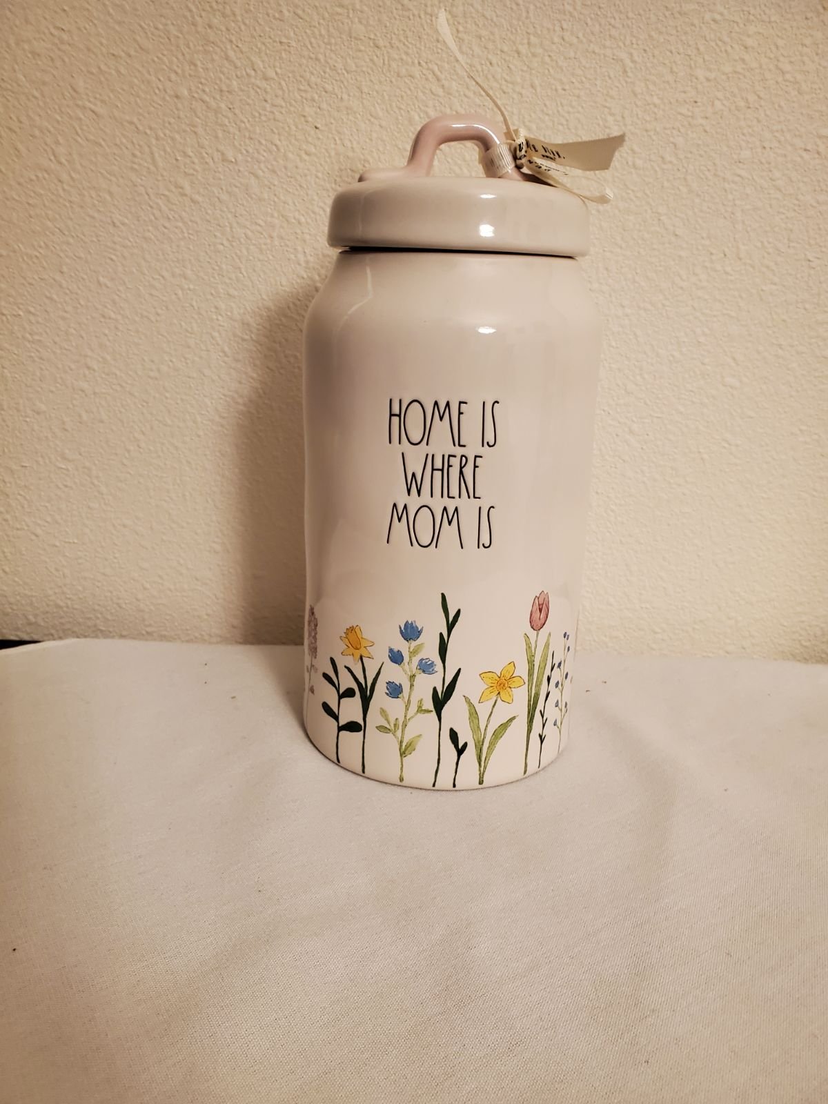 Rae Dunn HOME IS WHERE MOM IS canister
