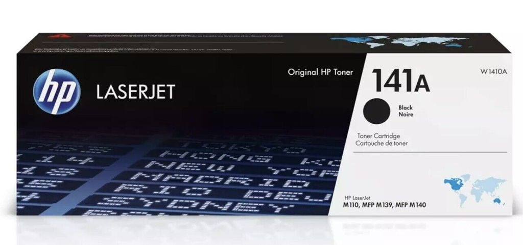 HP 141A Black Original LaserJet Toner Cartridge, ~950 pages, W1410A Brand New