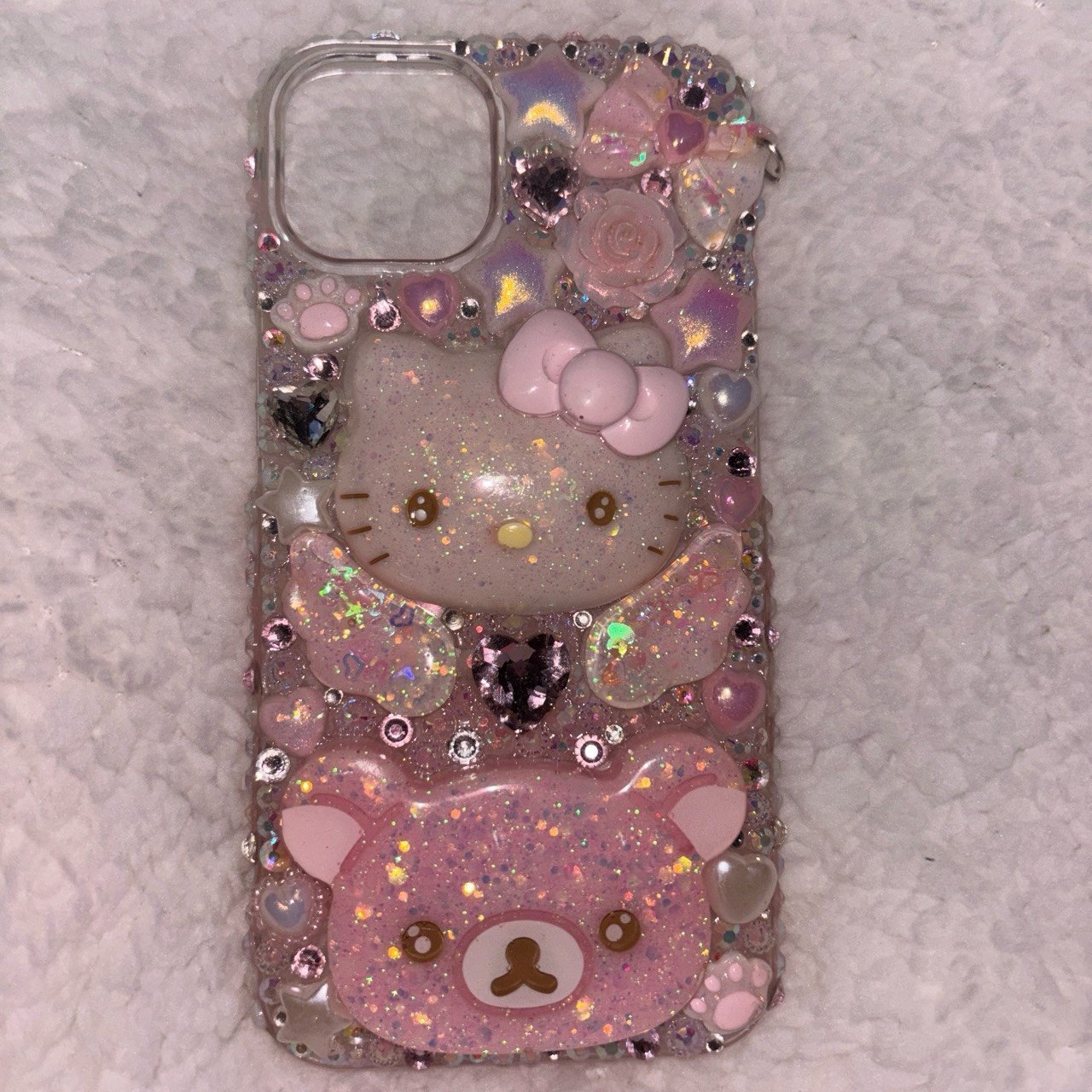 Hello Kitty and Rilakkuma Themed iPhone 13 Decoden Case