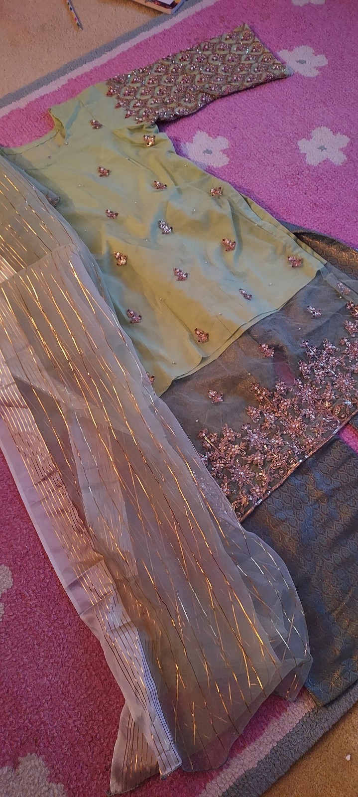 Eid pakistani embroidered 3 piece dress