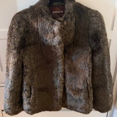 Faux Fur Coat 1980's Vintage Jordache Womens Medium