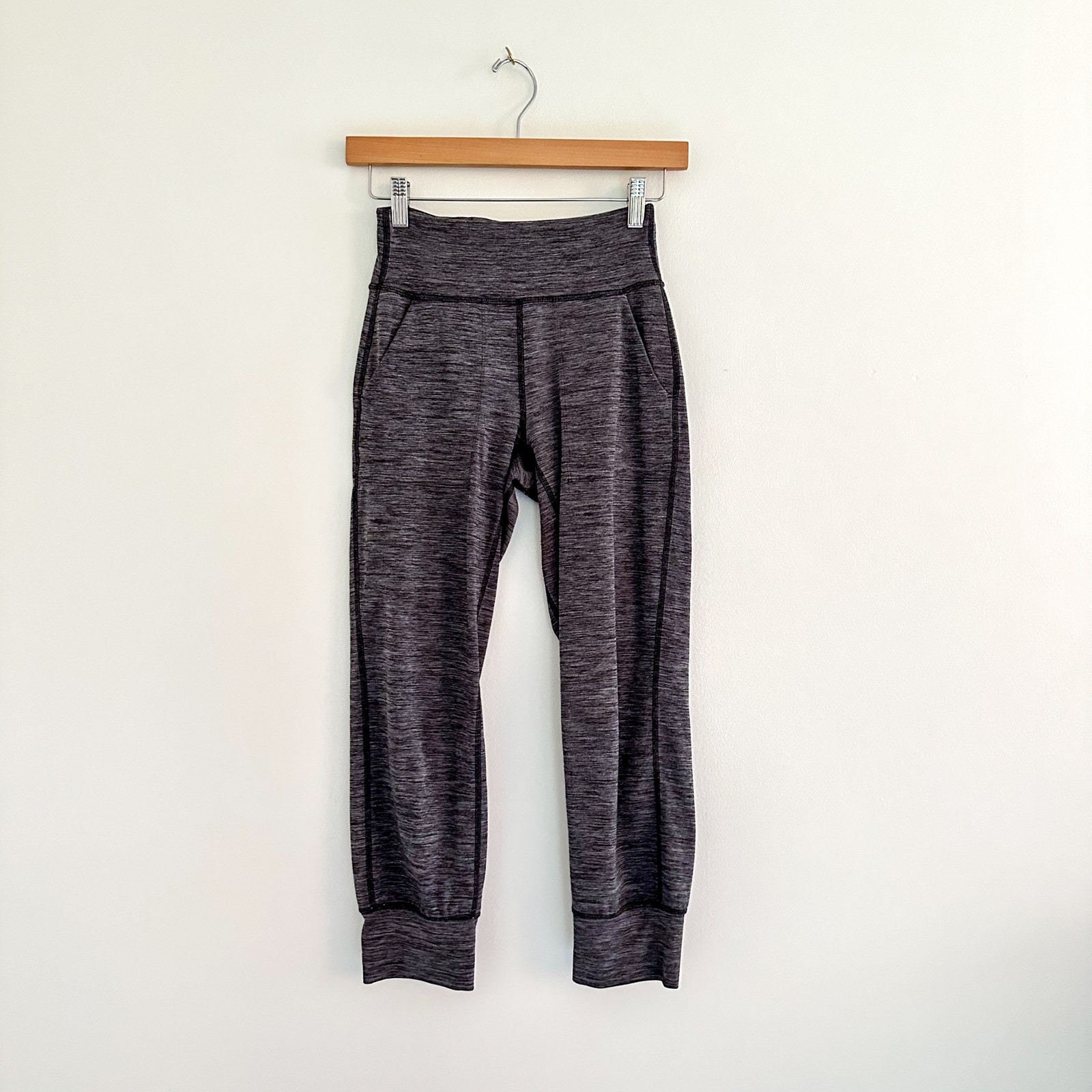 Lululemon Align Cropped Jogger in Heathered Black 2