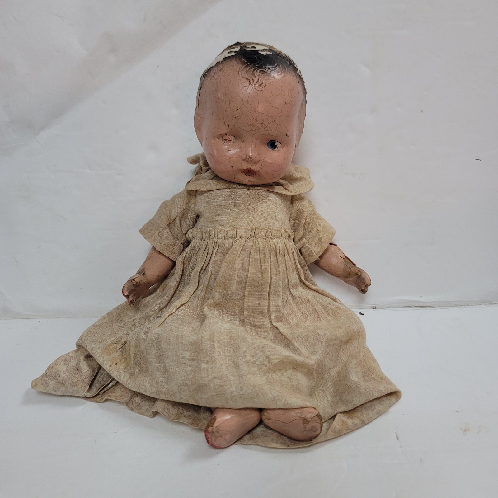 Vintage flawed scary possession haunted doll Original Clothing Moveable parts