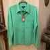 NWT~STUSSY Green Huron Over-Sized Button Shirt Size XS-Unisex