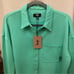 NWT~STUSSY Green Huron Over-Sized Button Shirt Size XS-Unisex