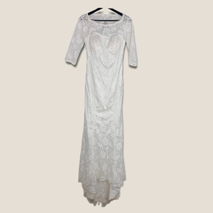 Handmade Off White Lace Sweetheart Wedding Dress Medium