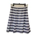 Remain Women's Navy & White Cotton Striped Satin Lined Full Skirt