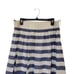 Remain Women's Navy & White Cotton Striped Satin Lined Full Skirt