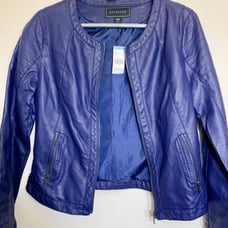 Metaphor Missy Peacoat Leather Flight/Bomber Jacket (M) Medium - NWT
