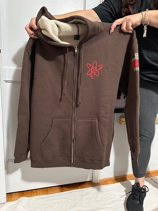 big bang theory zip up hoodie crew member hoodie from show XL