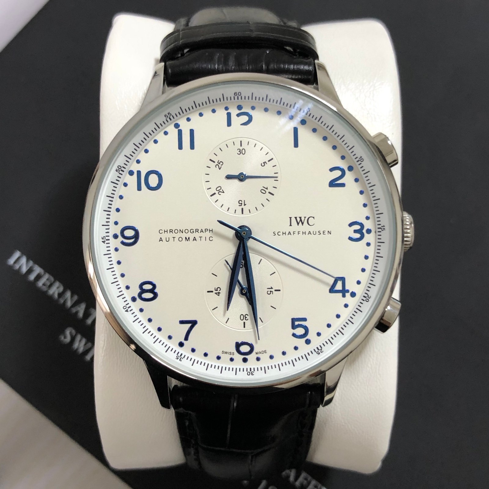 Portuguese Chronograph Stainless Steel White Watch