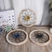3 Piece Round Farmhouse Wall Decor with 6 Piece Interchangeable Flowers 12'