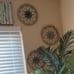 3 Piece Round Farmhouse Wall Decor with 6 Piece Interchangeable Flowers 12'