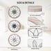 3 Piece Round Farmhouse Wall Decor with 6 Piece Interchangeable Flowers 12'
