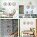 3 Piece Round Farmhouse Wall Decor with 6 Piece Interchangeable Flowers 12'