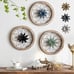 3 Piece Round Farmhouse Wall Decor with 6 Piece Interchangeable Flowers 12'