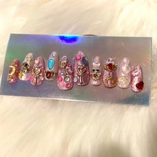 Sailor moon press on nails with kit