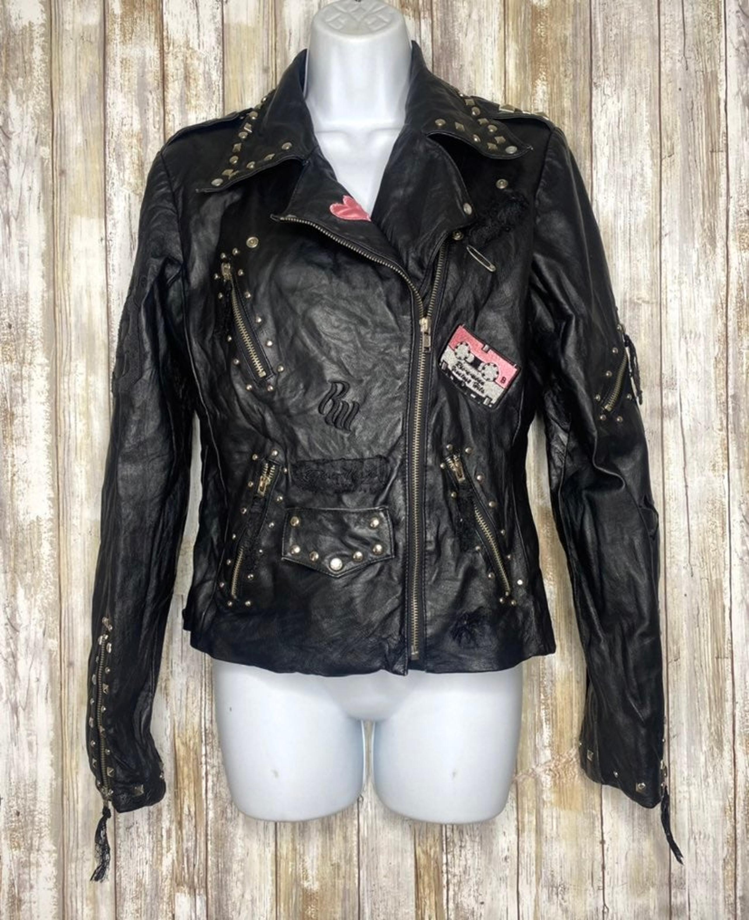 RARE Rocawear Rockabilly Leather Studded Jacket Large