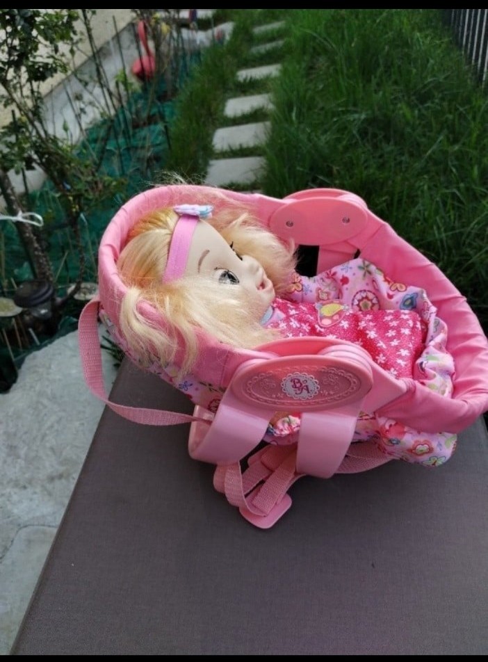 Talking Baby Alive Lulu Achoo With Doll Carrier