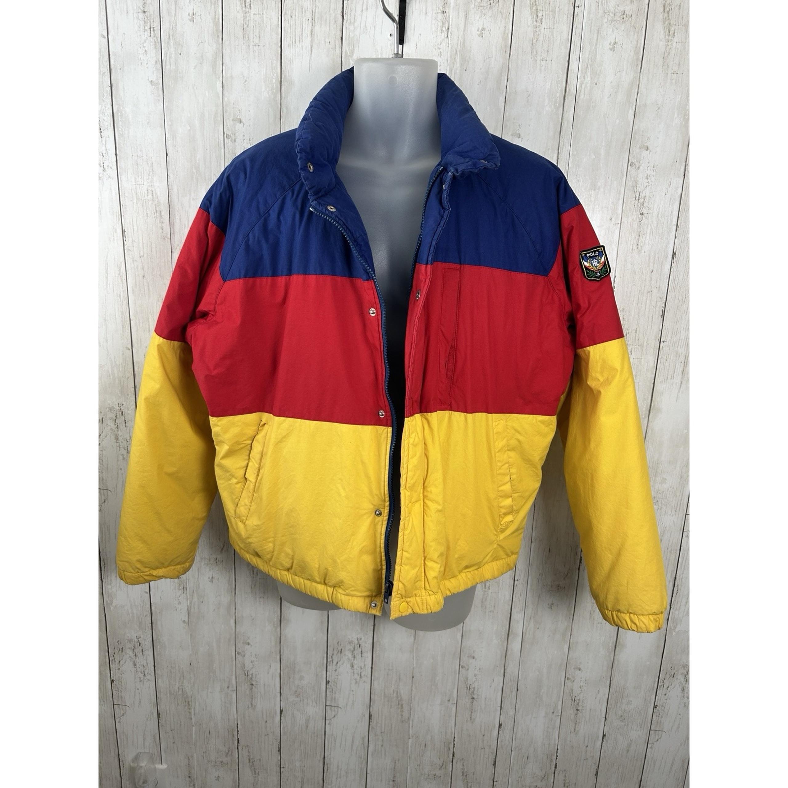 Vintage Polo Ralph Lauren Unicrest Down Puffer Jacket Men Size Large 90's