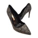Rupert Sanderson Laira 85 Cloth Navy/Gold Sparkly Metallic Heels,Size 7.5 /EU 38